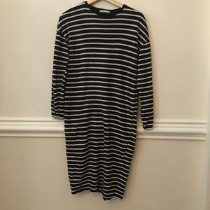Zara Striped Midi Dress